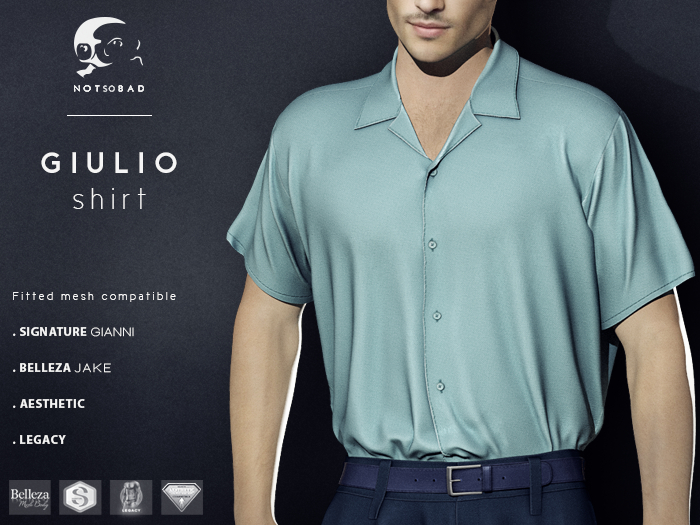 not so bad . mesh . GIULIO shirt . aqua