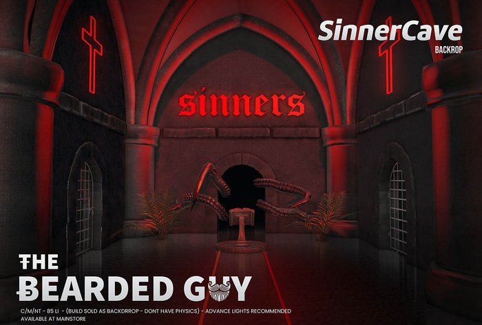 Sinners Cave Backdrop - The Bearded Guy