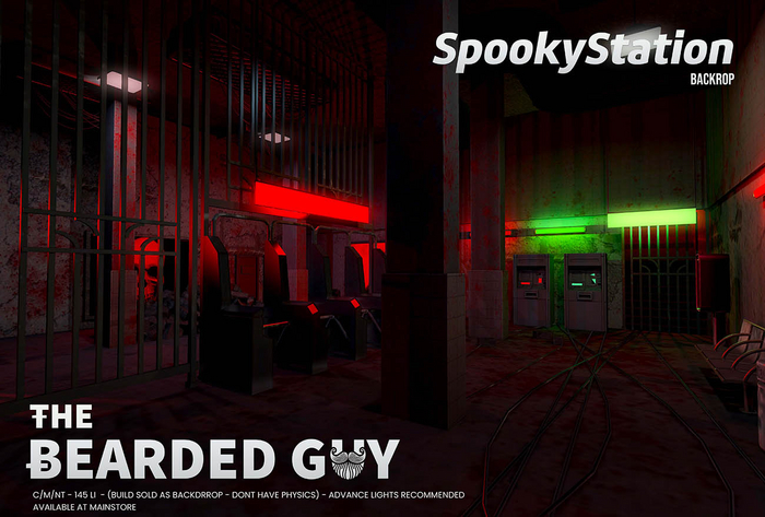 Spooky Station Backdrop - The Bearded Guy