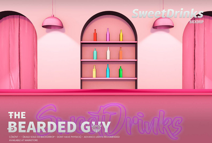 Sweet Drinks Backdrop - The Bearded Guy