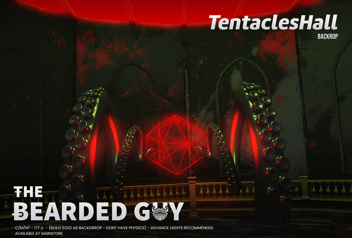 Tentacles Hall Backdrop - The Bearded Guy