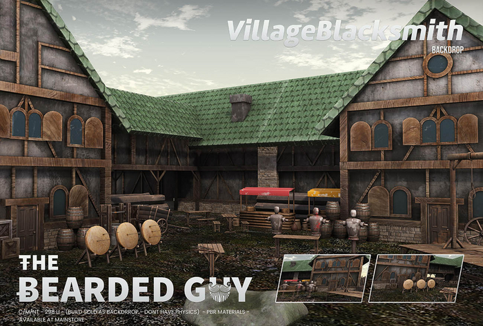 Village Blacksmith Backdrop - The Bearded Guy