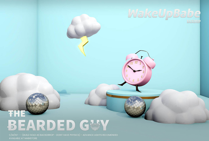 Wake Up Babe Backdrop - The Bearded Guy