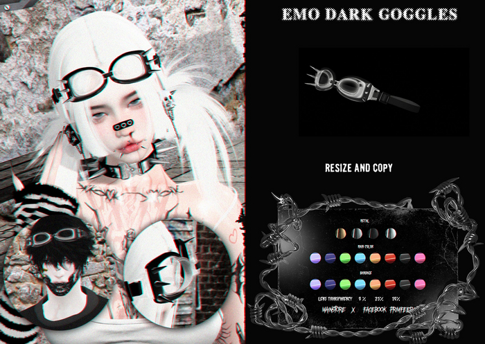 = DAE = Punk goggles PACK