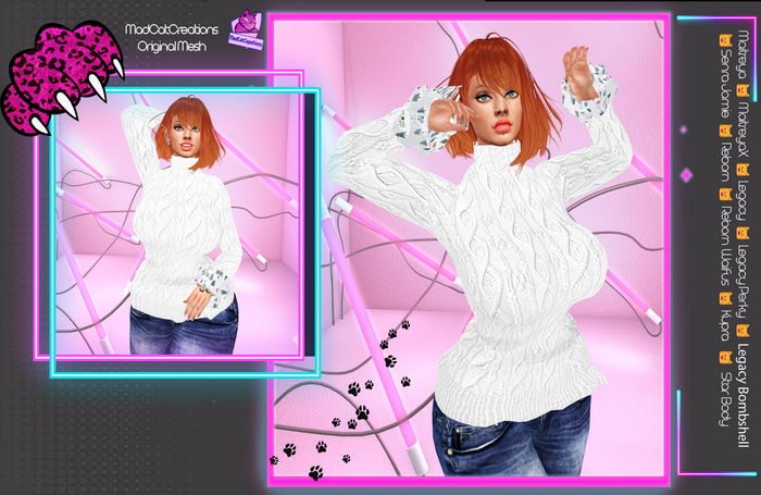MCC - woman - turtleneck w wide sleeves XMAS time - single