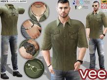 CA PROMO SIGNATURE GIANNI BELLEZA JAKE SLINK VEE OUTFIT OLIVE