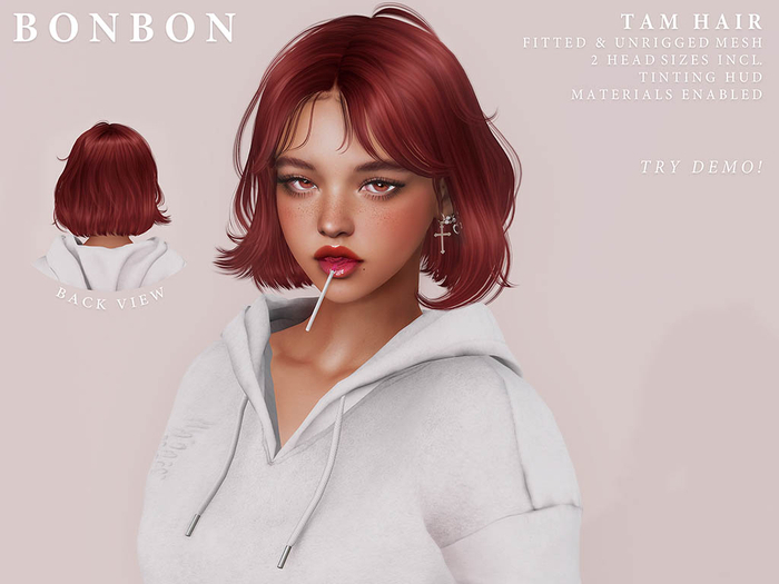 Second Life Marketplace - bonbon - tam hair (fatpack)