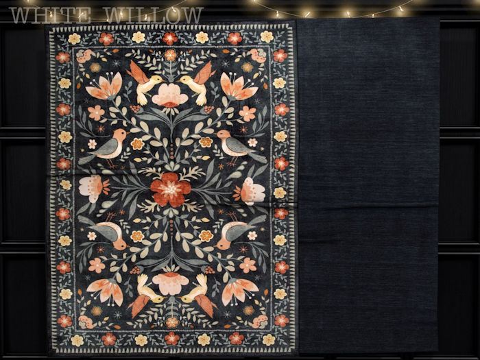 White Willow Cottage Rugs. Birds 