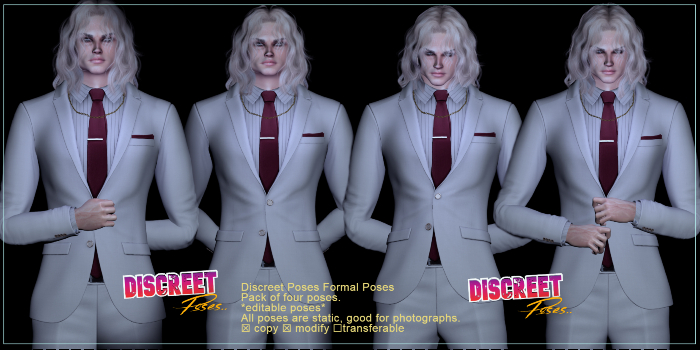 Discreet Formal Poses