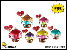 Meshuga PBR Kawaii Cute Valentines Cupcake Pack FULL PERM MESH