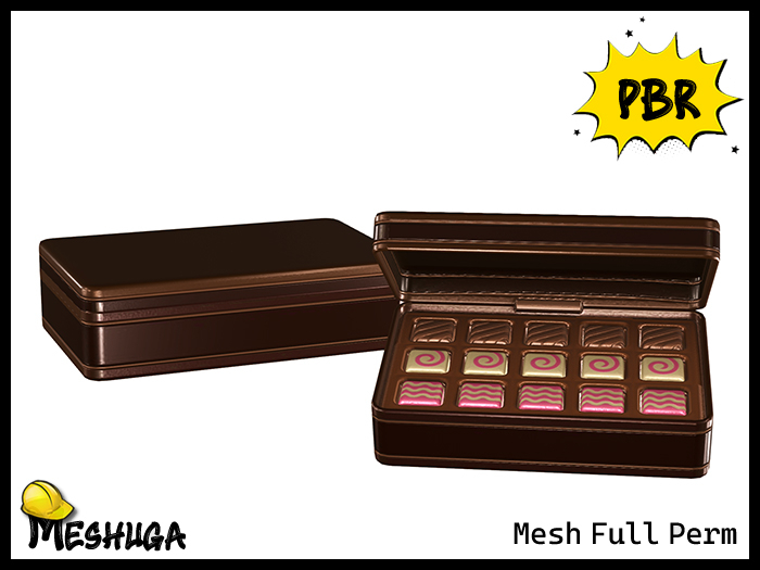 Meshuga PBR Valentines Chocolate Box FULL PERM MESH