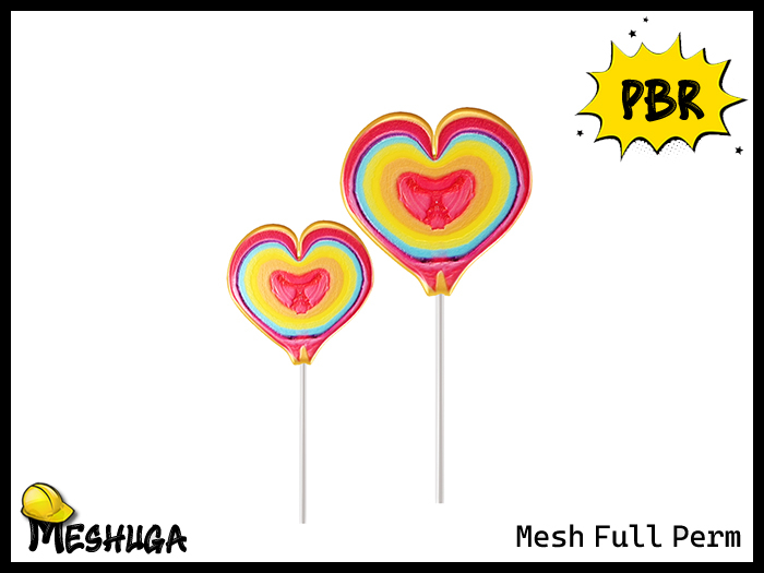 Meshuga PBR Valentines Lollipop FULL PERM MESH