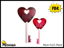 Meshuga PBR Valentines Love Key to Your Heart FULL PERM MESH