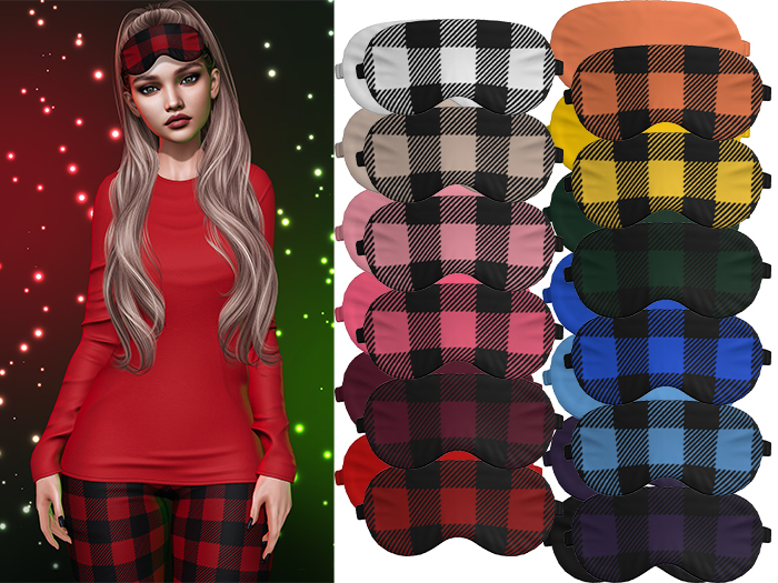 Joy Eye Masks [Buffalo Plaid Pack] - Maitreya LaraX • PetiteX • eBody Reborn