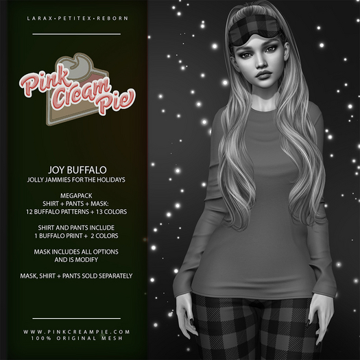 Joy Jammies [Buffalo Plaid MEGAPACK DEMO] - Maitreya LaraX • PetiteX • eBody Reborn