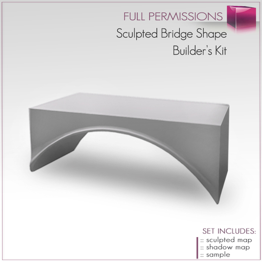 1 prim Sculpted Bridge Arch Shape - Builder's Kit Set