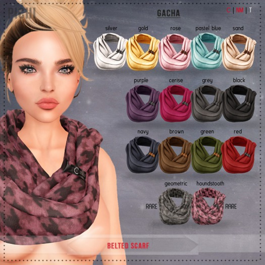 PICHI - Belted Scarf [purple]