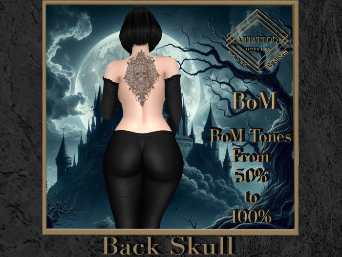 Artattoo Back Skull
