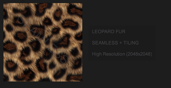 Seamless - Leopard Fur Carpet High Resolution - Realistic Fur