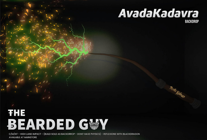 Avada Kedavra Backdrop - The Bearded Guy