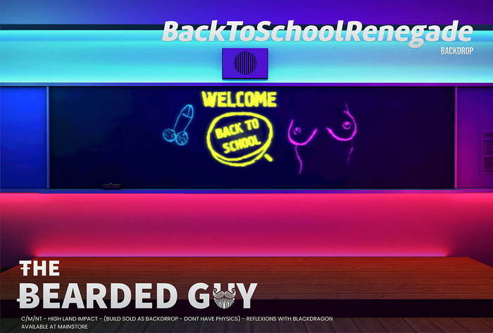 Back to School *RENEGADE* Backdrop - The Bearded Guy