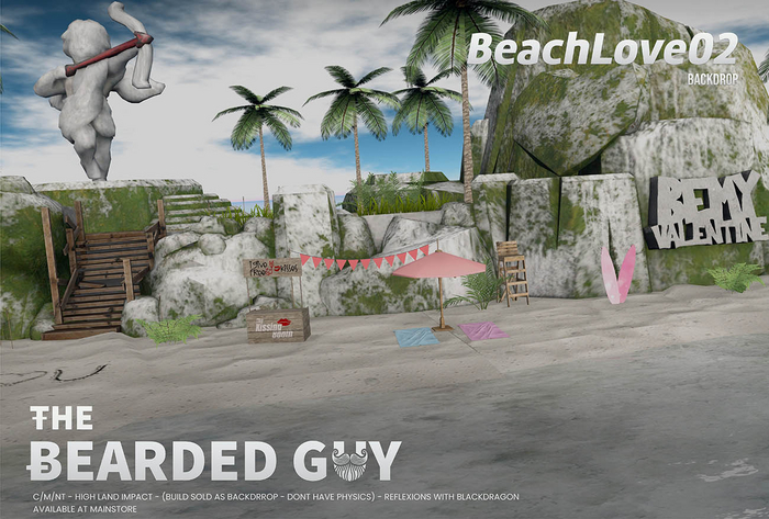 Lovers Beach V2 Backdrop - The Bearded Guy