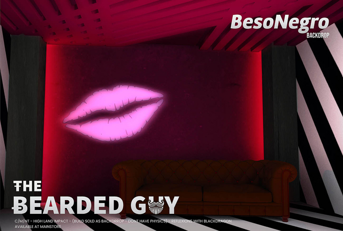 Beso Negro Backdrop - The Bearded Guy