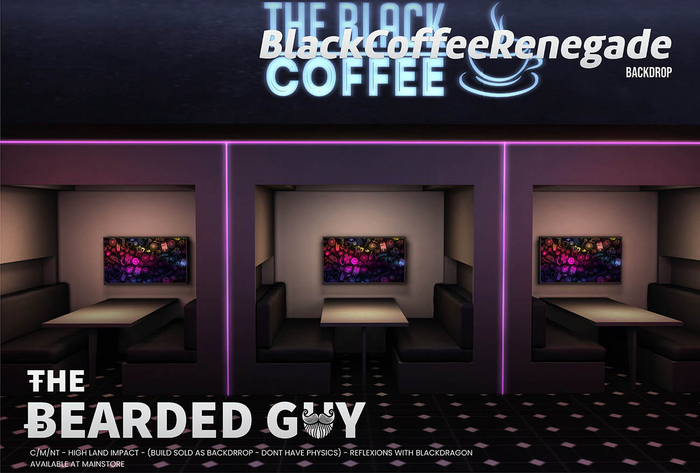 Black Coffee Renegade Backdrop - The Bearded Guy