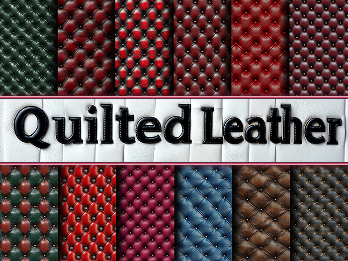 Nova Craft ◈ Leather Textures - Quilted Leather - Set 01