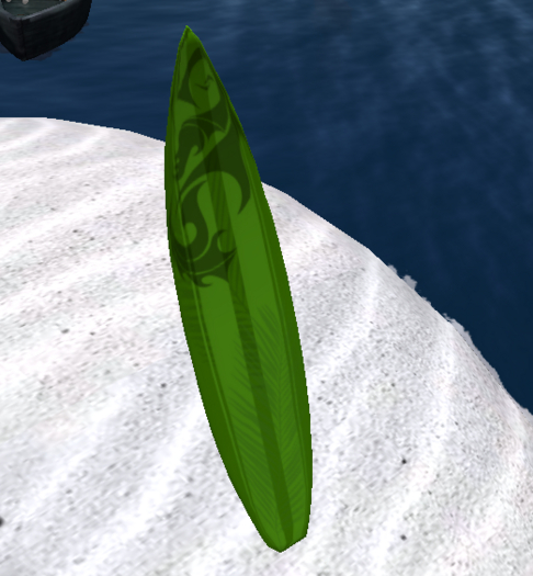 Tiki surfboard - green