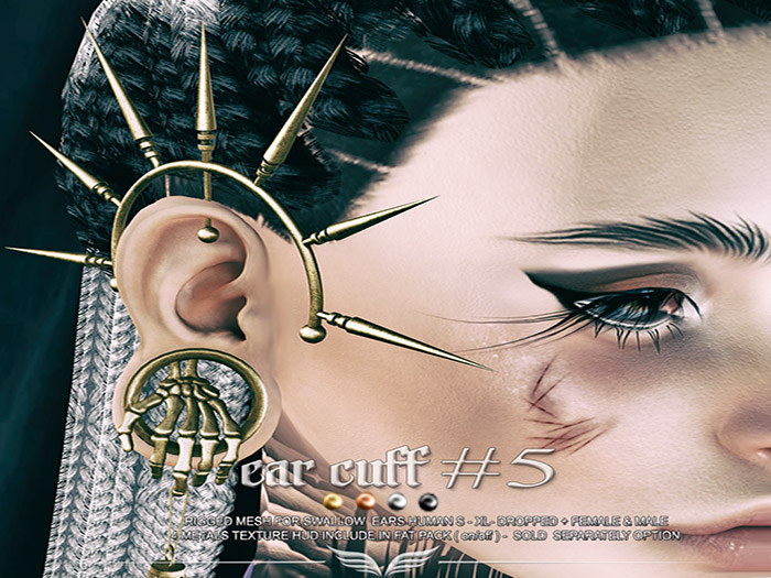 A*S _EAR CUFF #5^^Swallow^^HUMAN / PIXIE Ears_FATAPCK_WEAR ME_