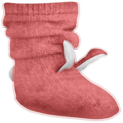 {Lula Belle} Bunny Slipper Socks - RUBY {boxed}