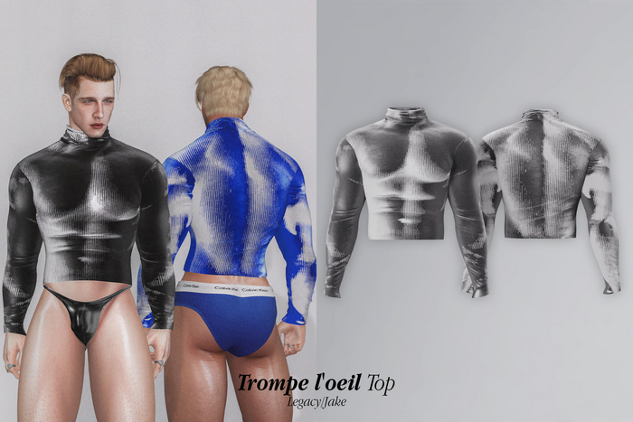 KLN SZN - Muscle Trompe l'oeil Top Ash