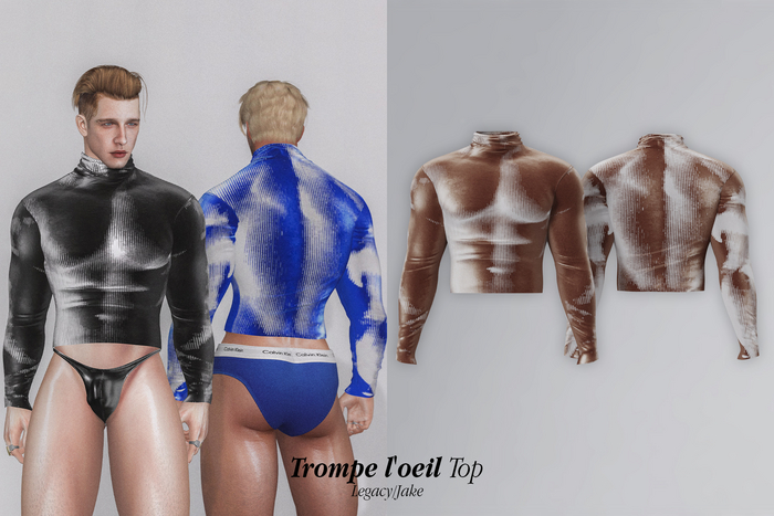 KLN SZN - Muscle Trompe l'oeil Top Mocha