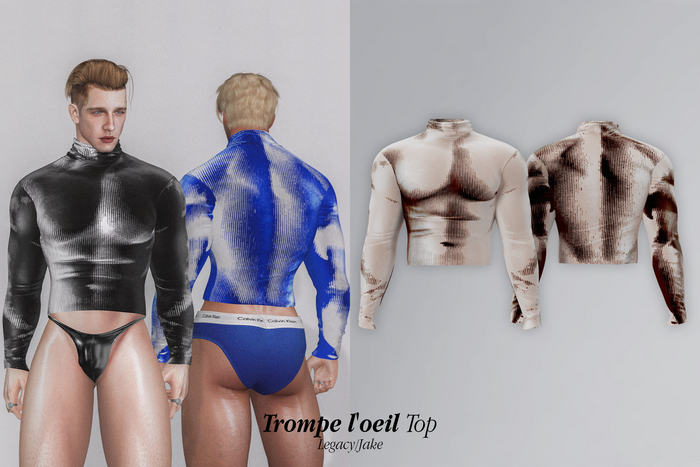 KLN SZN - Muscle Trompe l'oeil Top Cream