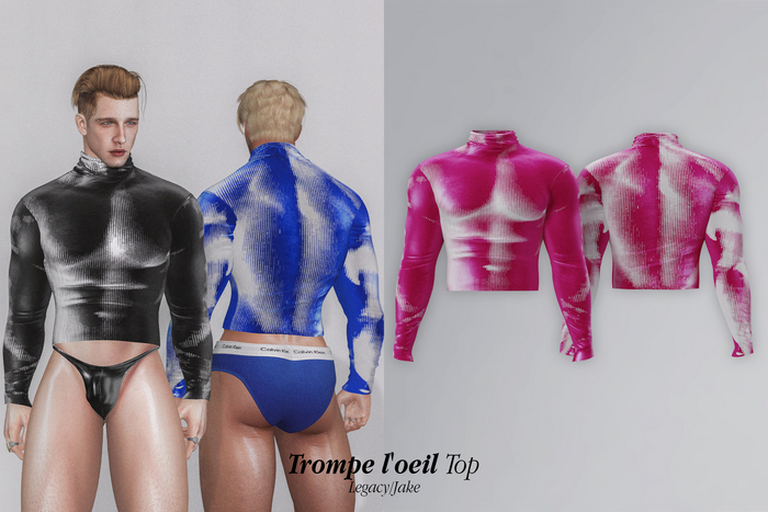 KLN SZN - Muscle Trompe l'oeil Top Pink