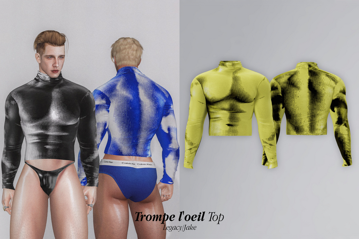 KLN SZN - Muscle Trompe l'oeil Top Yellow