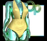 Yellow Anetta Beachwear LEGACY Pinup Bombshell