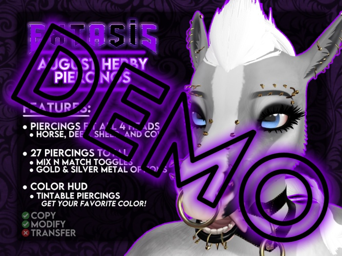 ~ExtAsiS~ Aug Herby Piercings  [DEMO]