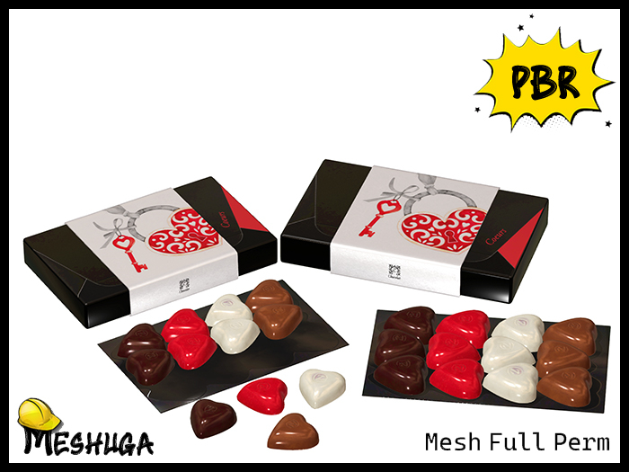 Meshuga PBR Valentines Box of Chocolates FULL PERM MESH