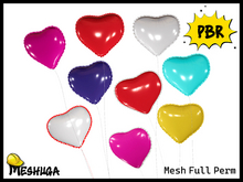 Meshuga PBR Valentines Heart Balloon Pack FULL PERM MESH