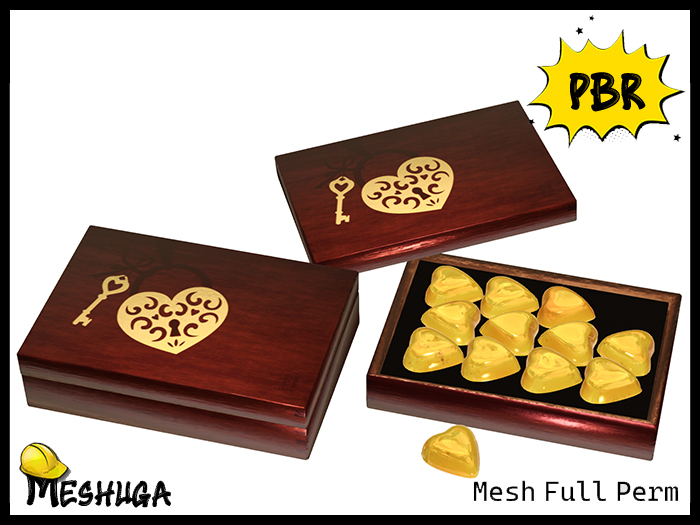 Meshuga PBR Valentines Love Box of Chocolates FULL PERM MESH