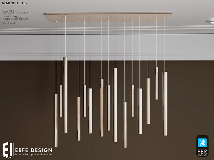 Second Life Marketplace - Gemini Luster light on/off PBR [Erfe Design] PACK