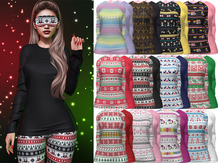 Joy Pajama Shirt [Christmas Pack] - Maitreya LaraX • PetiteX • eBody Reborn