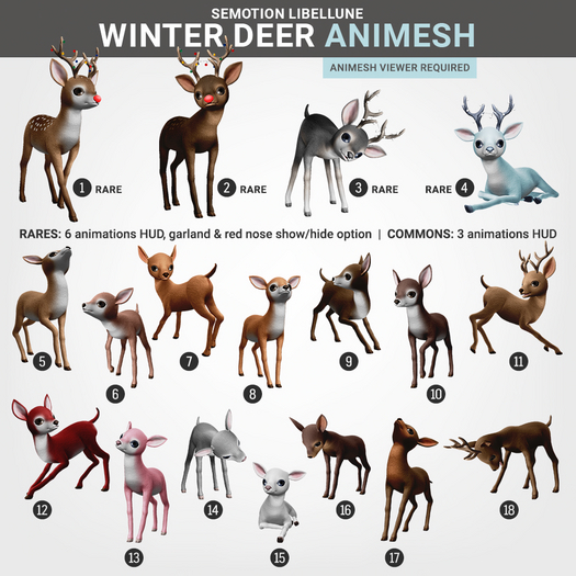 SEmotion Libellune Winter Deer Animesh #9