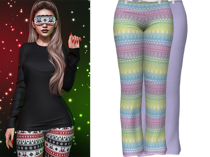 Joy Pajama Pants [Christmas Pastel] - Maitreya LaraX • PetiteX • eBody Reborn