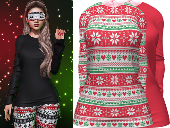 Joy Pajama Shirt [Christmas Time] - Maitreya LaraX • PetiteX • eBody Reborn