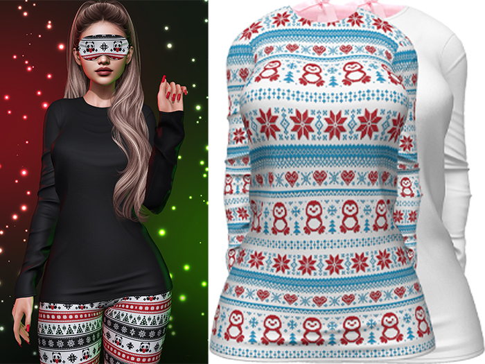 Joy Pajama Shirt [Christmas Penguin] - Maitreya LaraX • PetiteX • eBody Reborn
