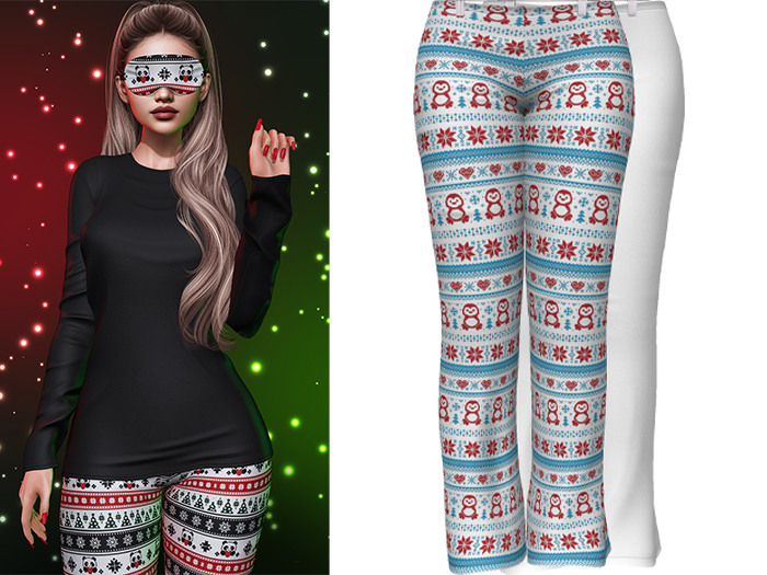 Joy Pajama Pants [Christmas Penguin] - Maitreya LaraX • PetiteX • eBody Reborn
