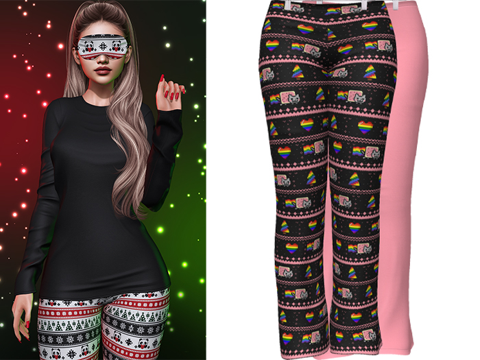 Joy Pajama Pants [Christmas Nyan] - Maitreya LaraX • PetiteX • eBody Reborn